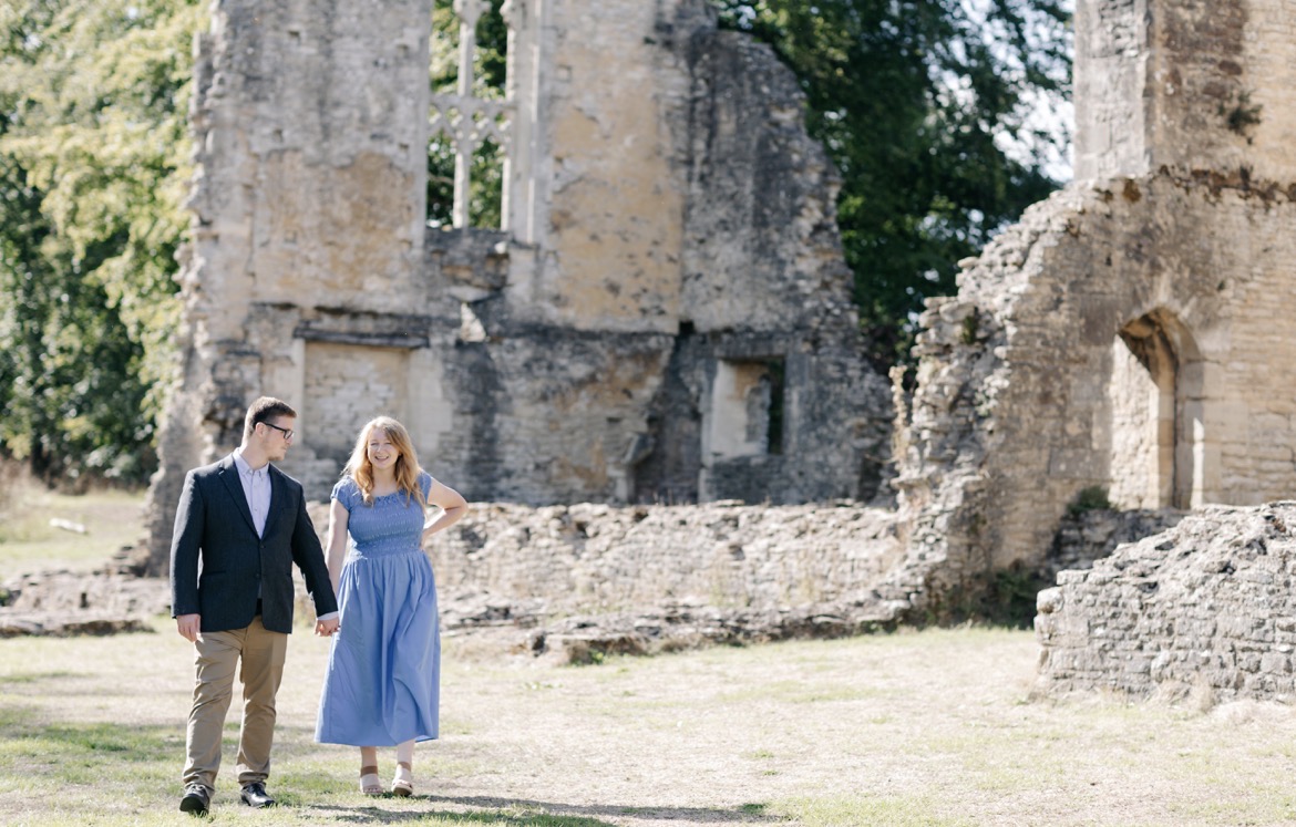 The couple together outdoors