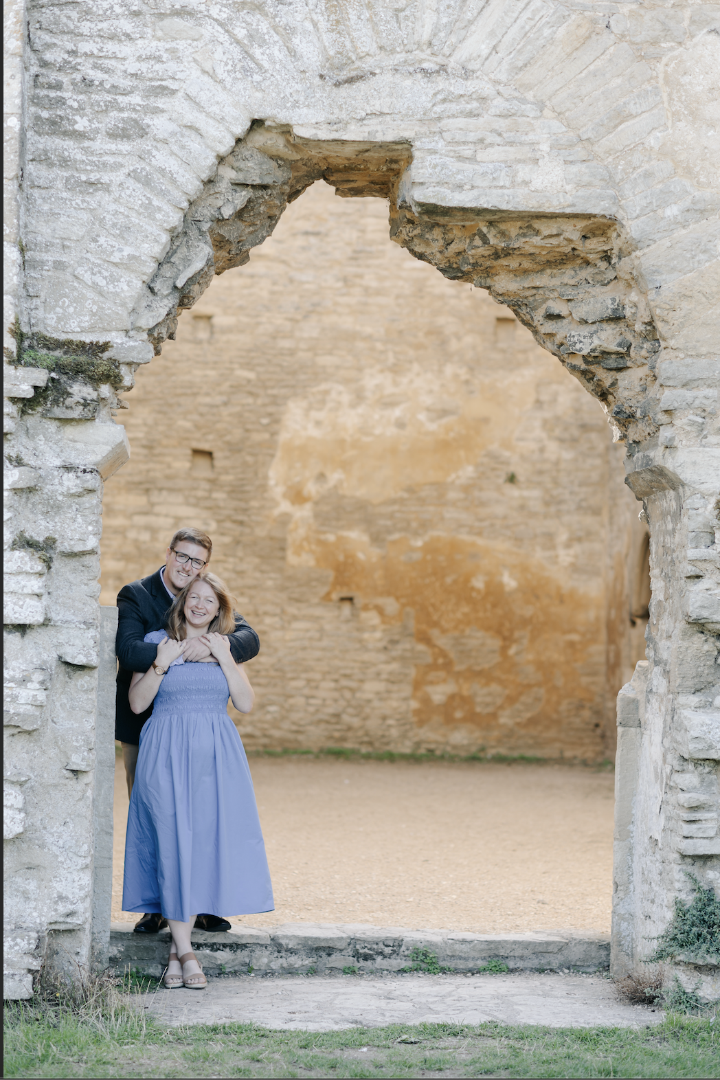 The couple together outdoors